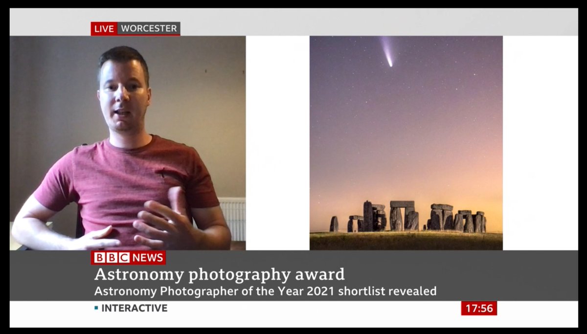Still buzzing from my first appearance on live TV – talking about my Neowise entry in this years Astronomy Photography Awards. A terrifying but fulfilling experience. Congratulations to everyone that was shortlisted!
