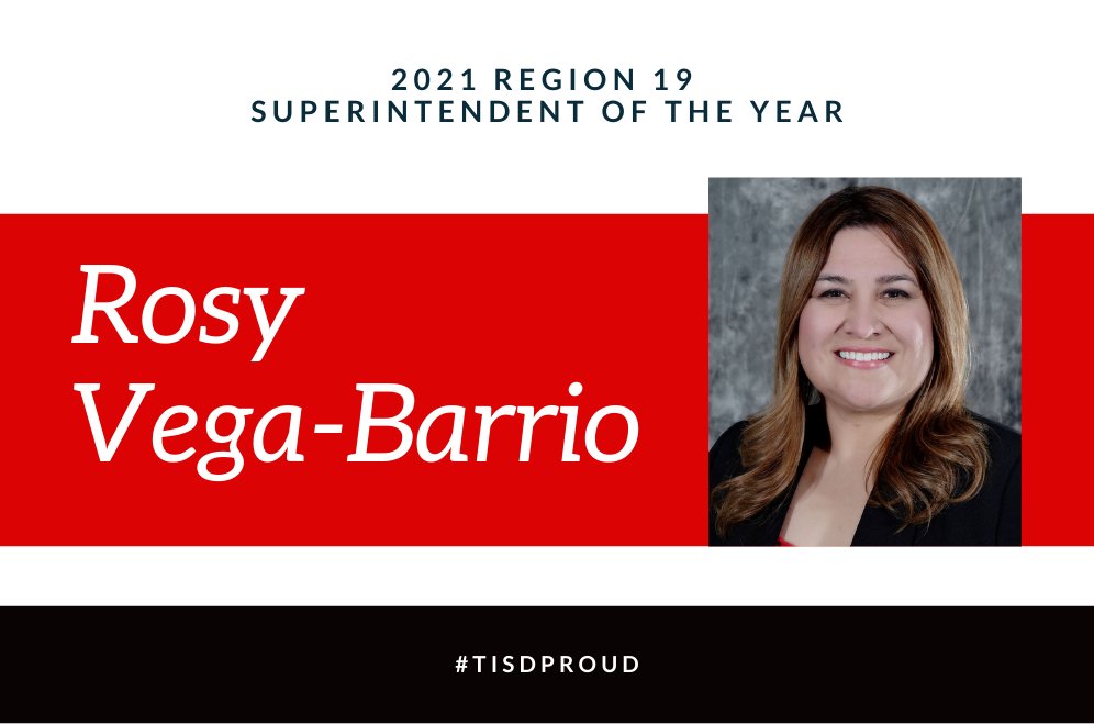 A huge CONGRATULATIONS 🥳 to OUR Superintendent of the Year! We are #TISDProud! Thank you for all that you do for our Tornillo Learning Community! 🐾