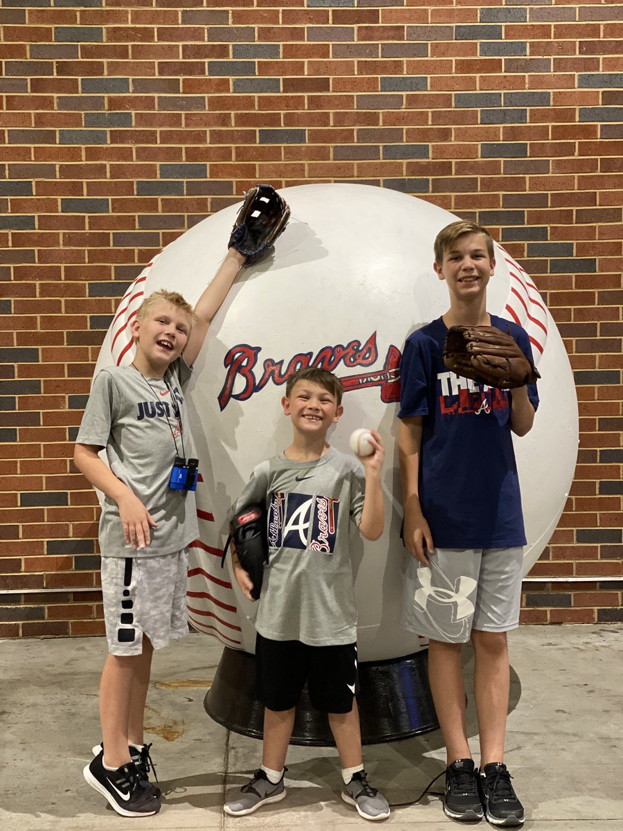 BurchCoach's tweet photo. Took my family to a Braves game last night. The youngest caught a ball, Braves scored 20! https://t.co/zf6NDlTkJQ