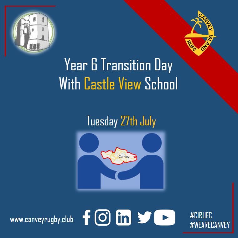 Really looking forward to working again with <a href="/SchCastleView/">Castle View School</a> director of learning for PE, Mr Saxton as we come into the school to support and take part in the Year 6 transition day with a rugby session. 

The club has always had a close association with the schools on the Island