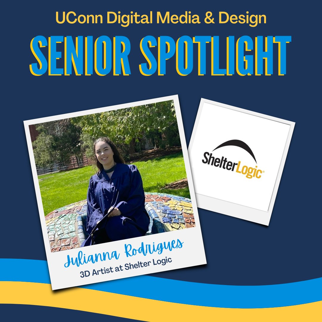 UConnDMD's tweet photo. Congratulations to Julianna Rodrigues, Class of 2021, on her acceptance of a full time position as an 3D Artist at Shelter Logic! #UConnDMD #SeniorSpotlight #Classof2021 https://t.co/5Qz44XYX1e