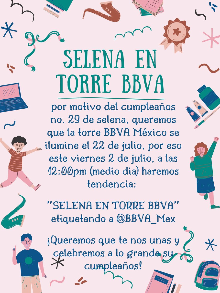 a_danceagain's tweet image. 🚨 selenation 🚨

La Torre BBVA México, se ilumina en cada festividad o celebracion, el fandom de México quiere que se ilumine el 22 de Julio por el cumpleaños de Selena, por eso el día de mañana haremos tt, pero necesitamos de todo el fandom latino por favor unetenos!
