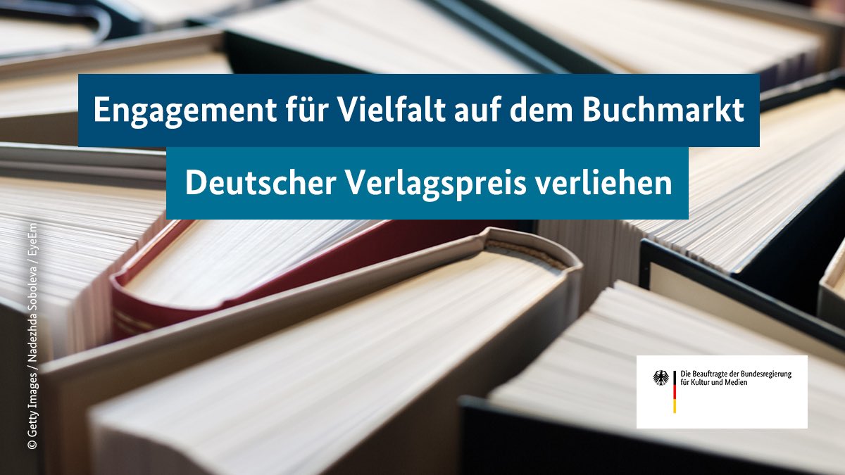 📚 Ohne unabhängige #Verlage wäre die vielfältige #Buchkultur in Deutschland undenkbar. Um diese Leistung zu würdigen, hat Kulturstaatsministerin Monika #Grütters 66 Buchverlage mit dem Deutschen #Verlagspreis ausgezeichnet.