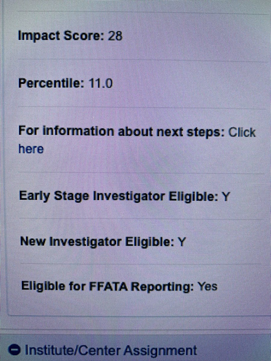 While being optimistically cautious, no words can ever describe the exhilaration the below numbers brought, when your first R01 gets reviewed as such. Thank you NIH and the NIDDK scientific reviewers for this moment!