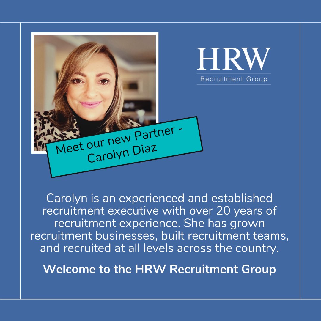 We are thrilled to welcome Carolyn to The HRW family! 🤩#hrwrecruitmentgroup #genuine #trustworthy #extraordinary