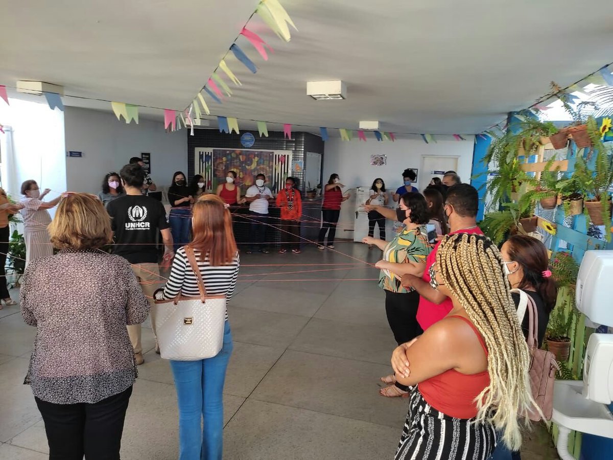 semcaspi's tweet photo. Em parceria com a ONU e a Fraternidade Federação Humanitária Internacional, a Semcaspi está realizando hoje o primeiro dia de capacitação para os servidores dos abrigos de venezuelanos. https://t.co/FhUEs4MsyN