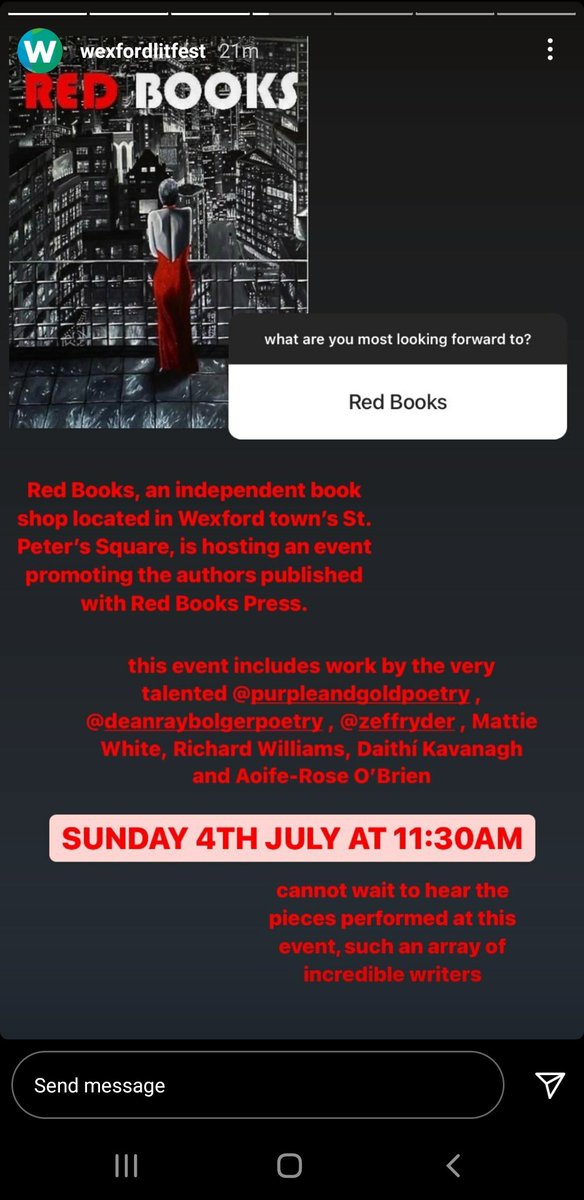 Wexford Lit Fest (@wexfordlitfest) on Twitter photo Can't wait <a href="/RedBooksWexford/">Red Books</a> #Wexlitfest21 #WordsInWexford #visitwexford <a href="/IrishWritersCtr/">Irish Writers Centre</a> <a href="/wexfordarts/">@Wexford Arts Centre</a> Can't wait <a href="/RedBooksWexford/">Red Books</a> #Wexlitfest21 #WordsInWexford #visitwexford <a href="/IrishWritersCtr/">Irish Writers Centre</a> <a href="/wexfordarts/">@Wexford Arts Centre</a>
