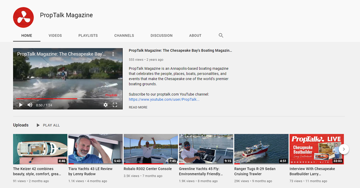 Subscribe to our YouTube channel for boatloads of video content! 🛥🎥youtube.com/proptalkmagazi…

#chesapeakebay #maryland #virginia #boating