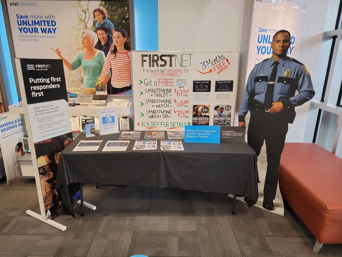 AValendraE301's tweet photo. ATTN First Responders! AT&amp;T FirstNet is a prioritized network built for you, built to work when you need it most! Stop into AT&amp;T in Fairfield to learn more!
We are looking forward to working with @FPDCT at their event this Saturday! @KevinCroce10  @D_Zargos @JPotter24 @keroninc https://t.co/GRygPUgznI