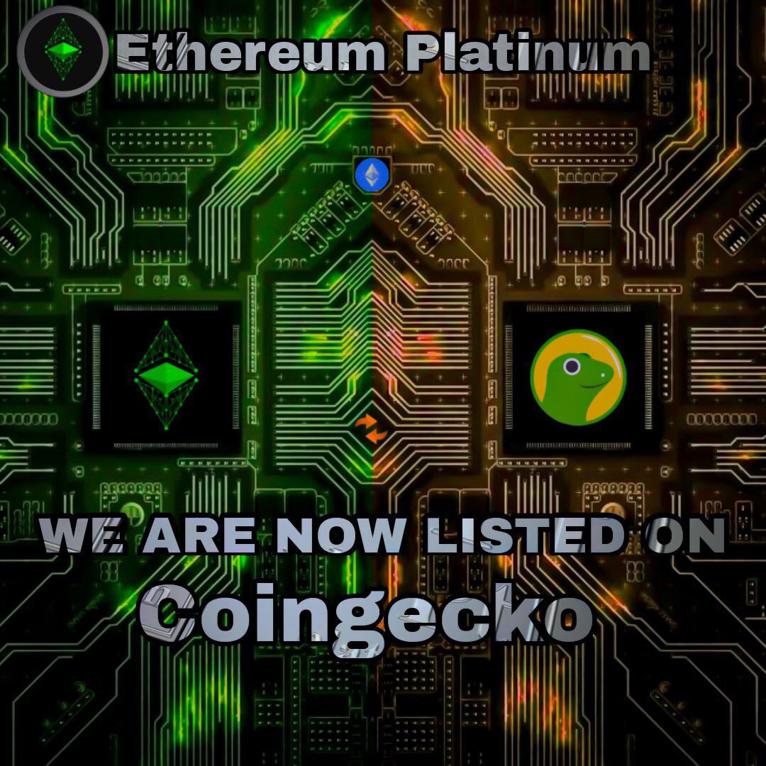 EthPlatinum's tweet photo. We are listed on @coingecko &amp; just got our ad up on #uniswap’s telegram. 🎊🎊 #transparency #ethereum #eth #diamondhands #retweet https://t.co/vZOM4vKtlX