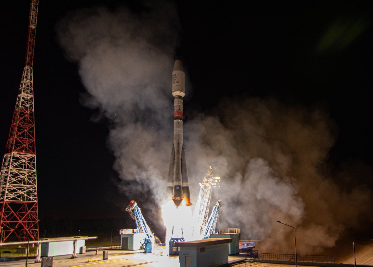 Lanzamiento de un cohete Soyuz.