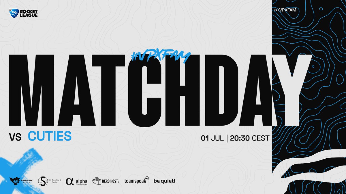 vuptrox's tweet photo. 🔹ʀᴏᴄᴋᴇᴛ ʟᴇᴀɢᴜᴇ ᴍᴀɪɴ🔹
Heute ist der nächste Spieltag unseres #RocketLeague Main Teams in der @NitroLeagueRL Season 9 vs @TrinitasEsports #Cuties.⚽️🏎️
⏰: 20:30 Uhr
📺: https://t.co/FO1Z5ezg65
🇩🇪@VNooblo
🇩🇪#WaveZ
🇩🇪#Maxi96
#VPXWIN #VPXFAM https://t.co/2fYySHhF9y