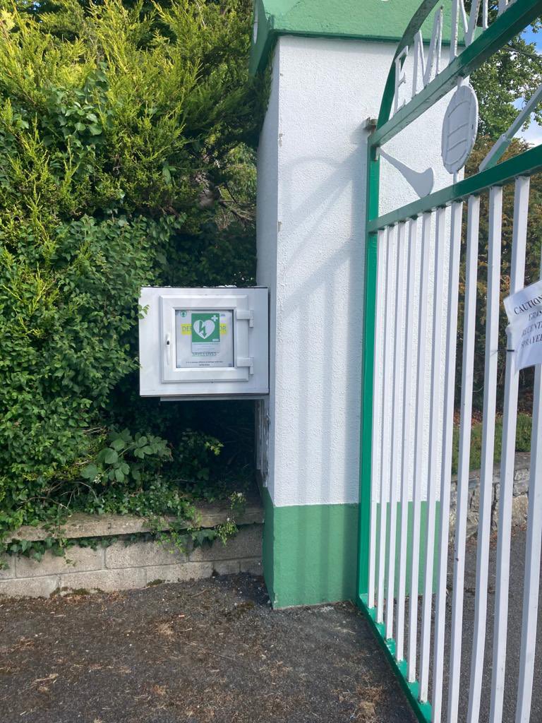 The Club Defibrillator has been removed from the box at the main gate of Emmet Park. This is an essential device for our community and can save lives. Any information on this would be appreciated.