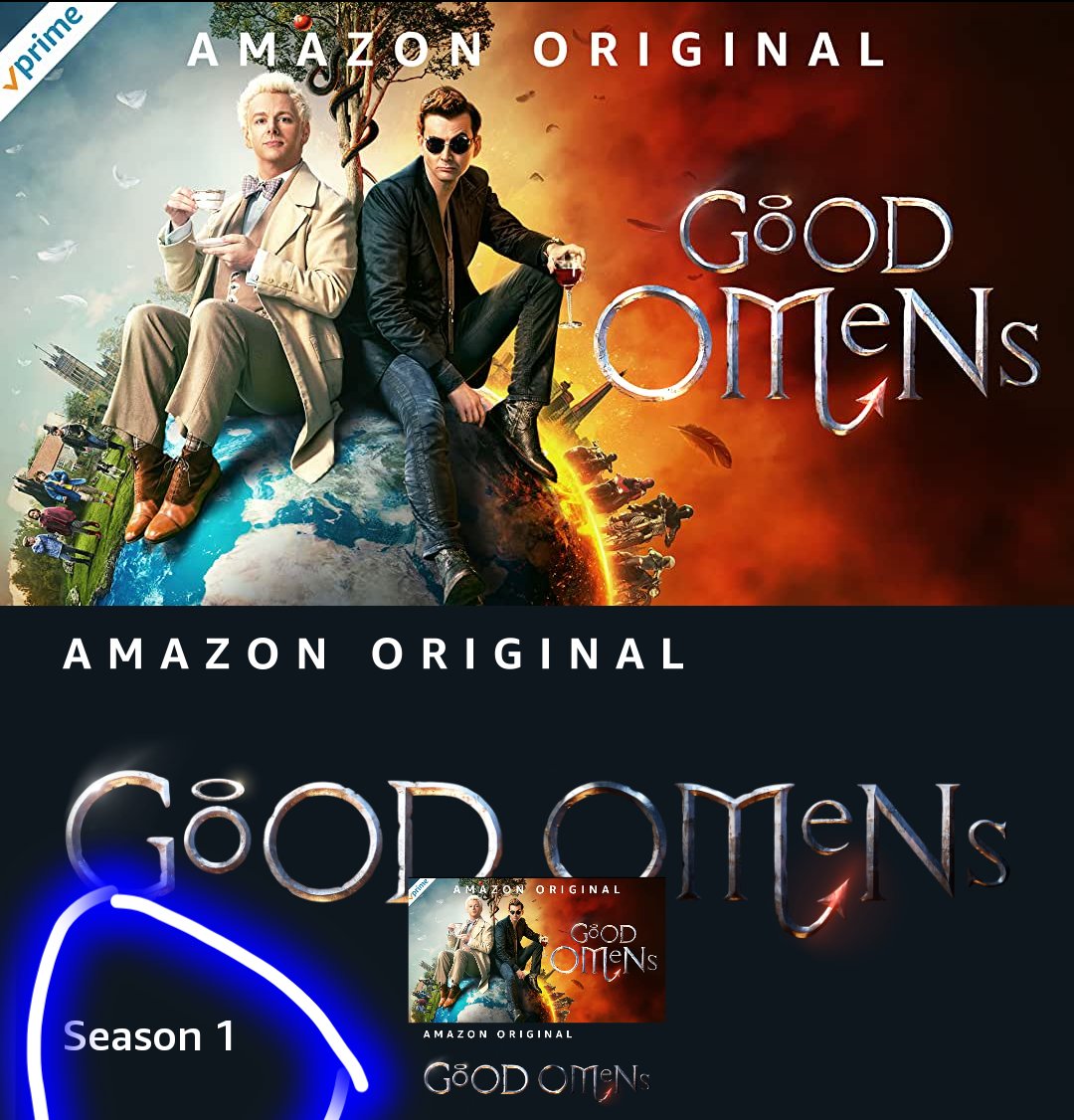HomanBg's tweet photo. I swear its been there the whole time!!! Why would Amazon announce a one time series and add season 1! Biggest easter egg of all time! I love you @neilhimself !
#goodomens2 @michaelsheen @georgiaEtennant @HomanBg #cheerstotheworld @51Soho https://t.co/zgnw8KCl3z