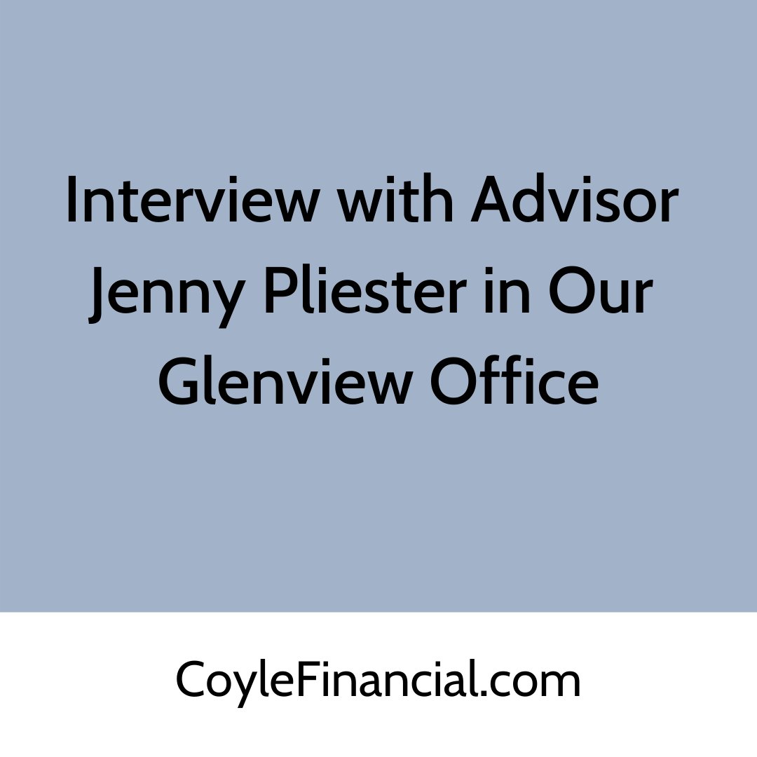 Interview with Advisor Jenny Pliester in Our Glenview Office https://t.co/AKGOTWEPMw
#CoyleFinancial #Advisor #AdvisorTeam #FinancialAdvisor #Interview https://t.co/31BiKYPNHj
