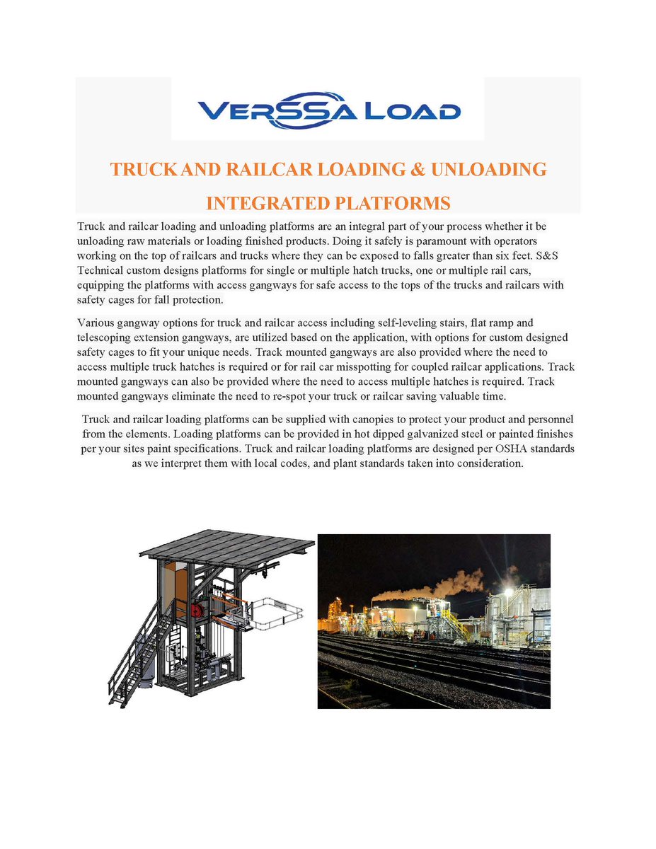 SSTechnical_inc's tweet image. When looking for “Loading Racks” the market falls short of providing what is needed beyond safe access – the actual loading or unloading of various liquids and gasses from trucks and cars. 
ore info - skidsolutions.com/truck-and-rail…

#verssaload #loadingrack #safeaccess