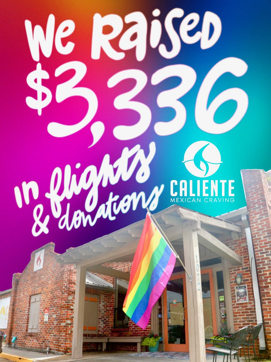 CalienteCraving's tweet photo. Thank you so much to the Baton Rouge community for showing so much #PRIDE and helping us raise money to support the local LGBTQ+ community! 🏳️‍🌈 ❤️ https://t.co/gacZqdvx4d
