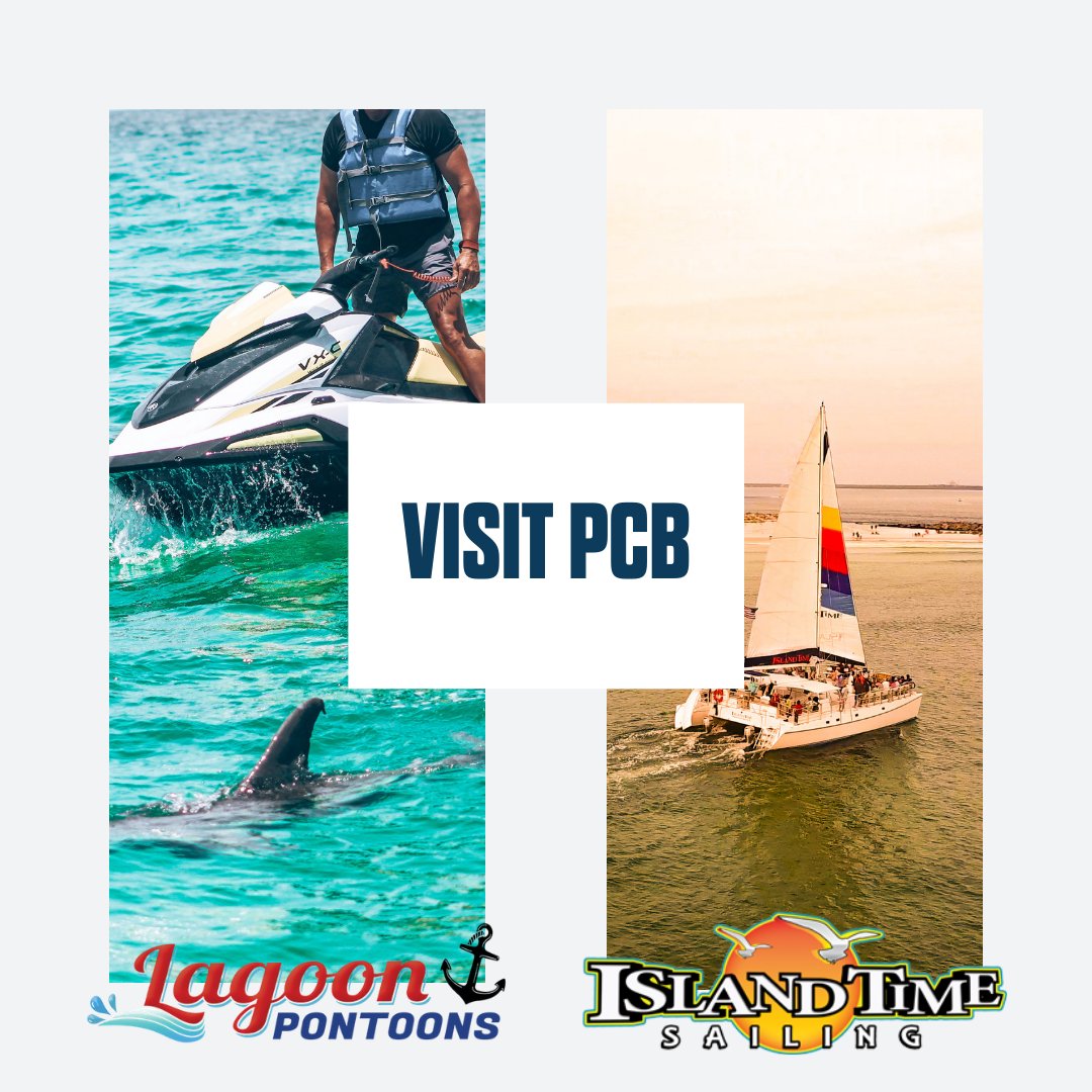 Are you looking for some PCB fun this weekend? We have some ideas for you! Check out @LagoonPontoons to spend your day jet skiing or sail into the sunset with @IslandTimePCB. 
#IslandTimeSailing #LagoonPontoons