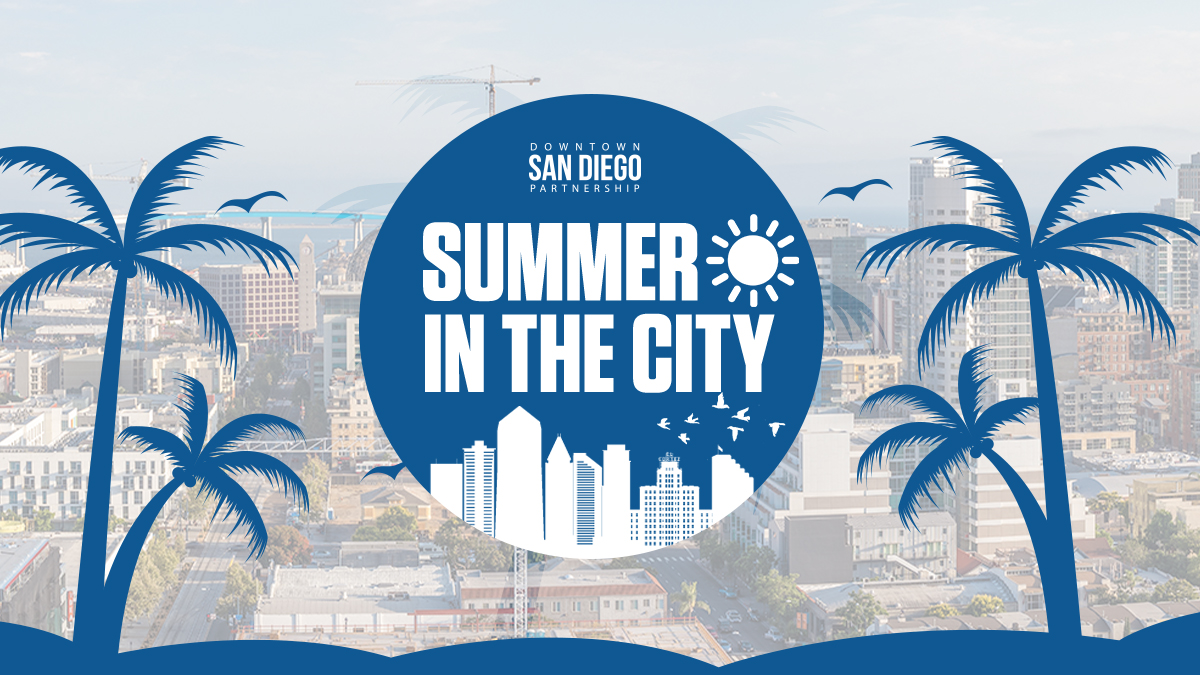 SDPartnership's tweet photo. We are excited to announce Downtown’s Summer in the City! With in-person events, activities and experiences scheduled throughout the summer, our community calendar is here to welcome you back to the heart of our city. For more info and to submit your own event, visit link in bio. https://t.co/GtQwFSF4wh