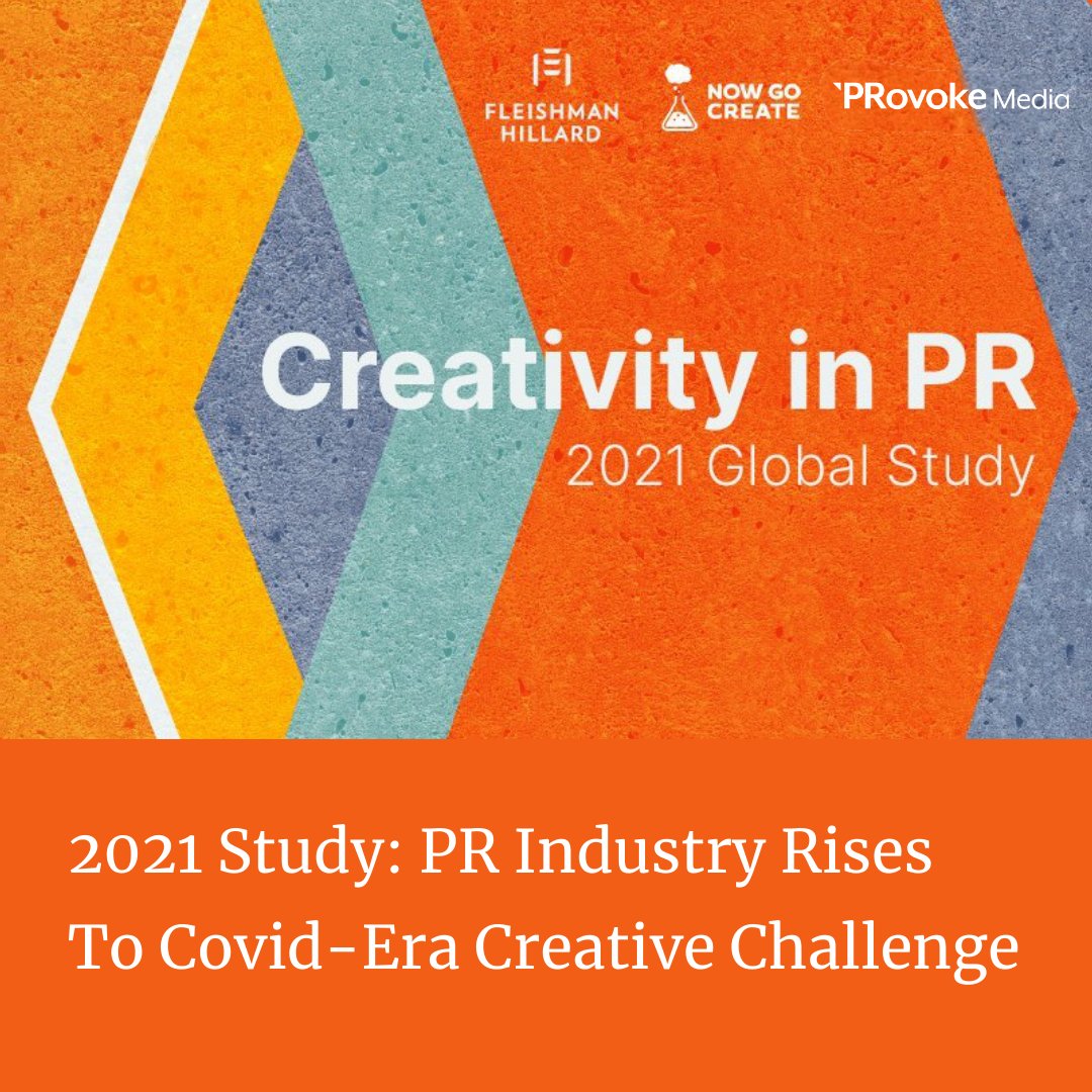 Provoke_News's tweet photo. The seventh edition of the Creativity In PR study reveals how the sector has risen to the unique creative challenges of the Covid-19 era. Check out the findings of the survey here: https://t.co/HbfMLWj1K2 #CreativityInPR @Fleishman @NowGoCreate https://t.co/lytFsa1hGp