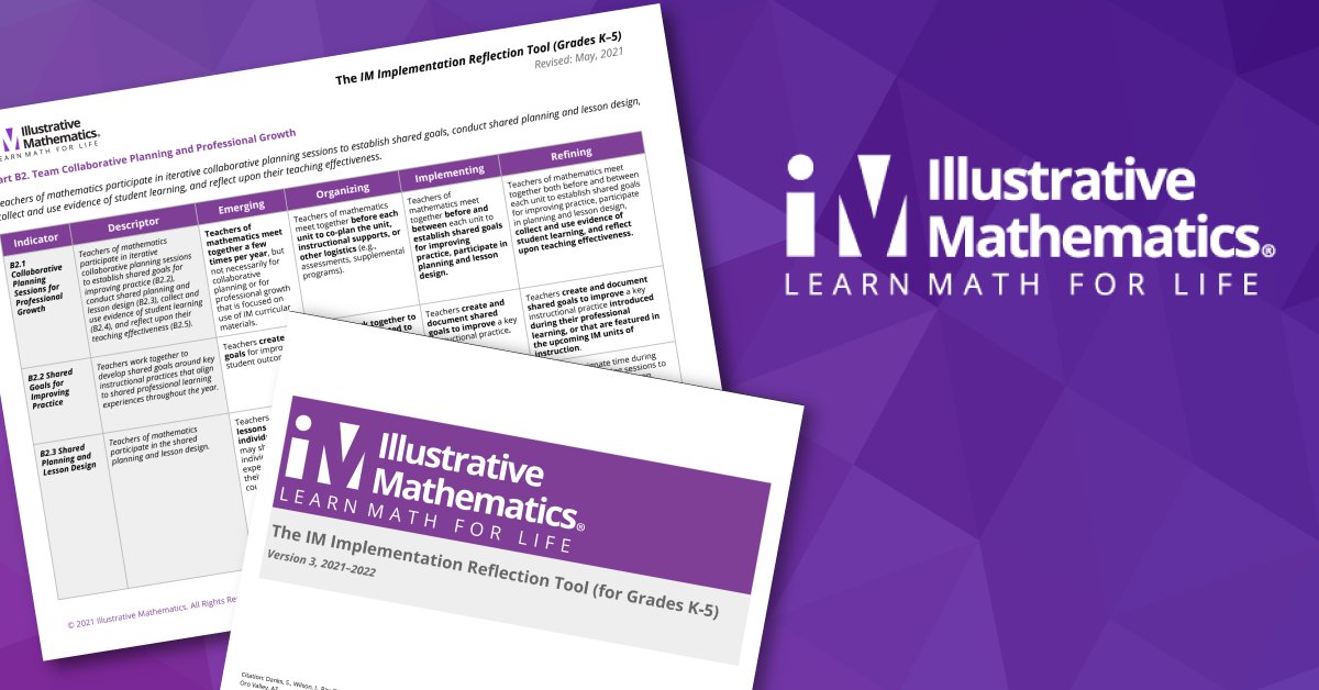What’s one key to success when using IM Math? Implementing the curriculum with integrity. Use the IM Implementation Reflection Tool to assess your school or district’s progress. Download K–5 Tool: ow.ly/ReeW50FkxAX. Download 6–12 Tool: ow.ly/CEoA50FkxC2