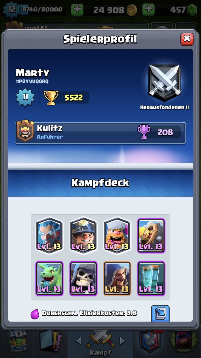 Die Level 11 wieder… alles maxed wie immer