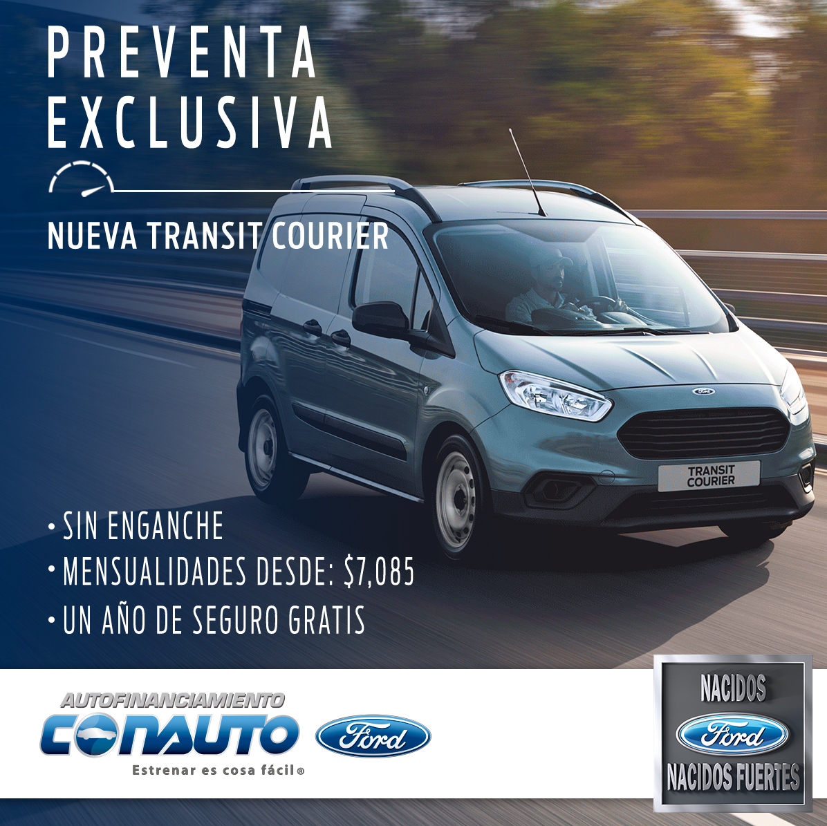 conautoford's tweet photo. Preventa exclusiva de la nueva Transit Courier solamente por #conautoford #estrenarescosafácil https://t.co/8MRcINOvfx