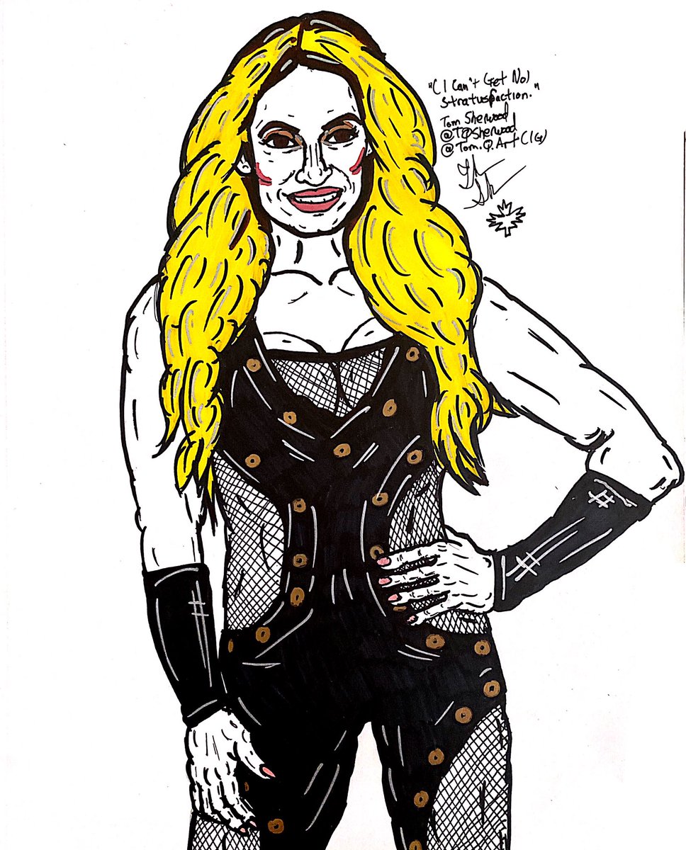 “(I Can’t Get No) Stratusfaction.” New drawing today, in honour of @trishstratuscom! Celebrating one of Canada’s finest today with Trish Stratus. A legend that personally means a lot to me. #trishstratus #wwefanart #wrestlingart #fanart https://t.co/BPjFV5odQB