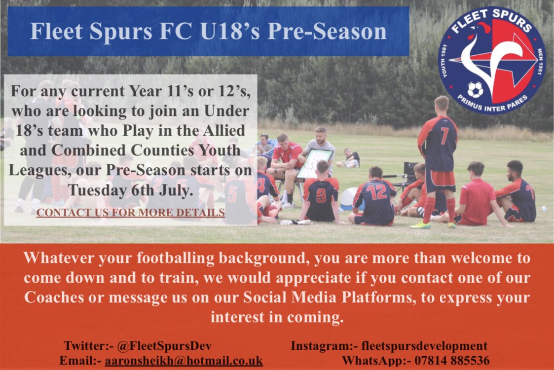 Fleet Spurs FC U18’s tweet media