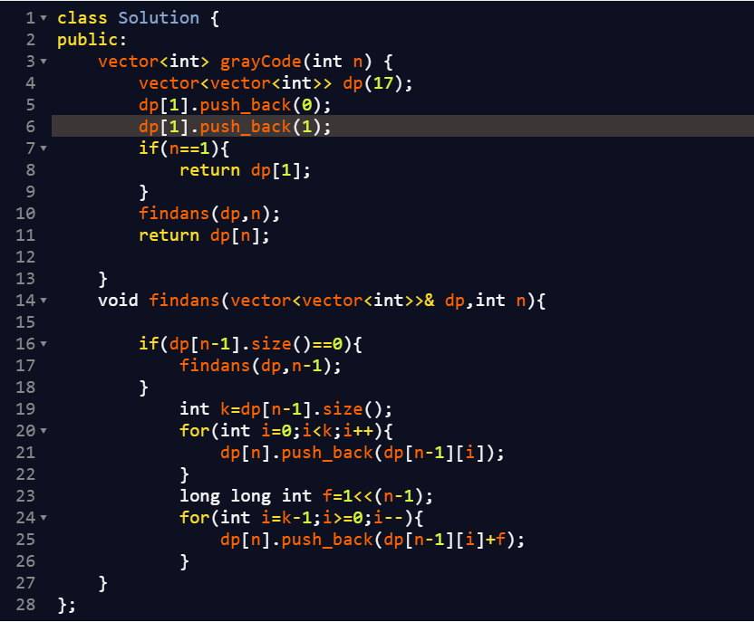 abhinandan_0001's tweet photo. Solution.Cpp
// Just implemented my idea of pen and paper in CPP.
// Only Thing I remember of Digital Electronics -- #grayCode https://t.co/mH64jPUMuH