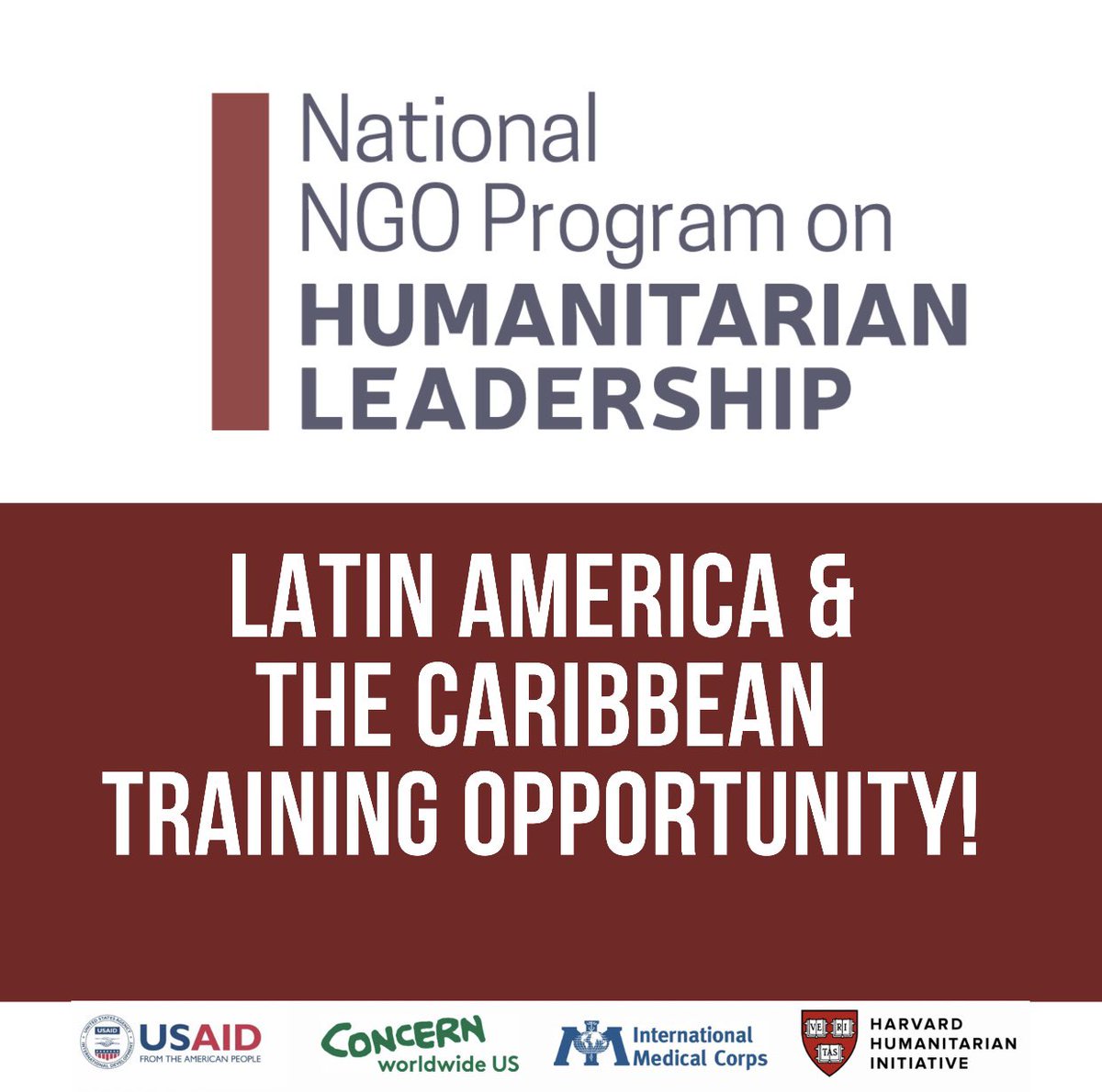 We are excited to share that our partner program, the National NGO Program on Humanitarian Leadership (NNPHL), has extended the deadline for applications for its first ever cohort from Latin America &amp; the Caribbean. Apply now through July 5 using the link in our bio!