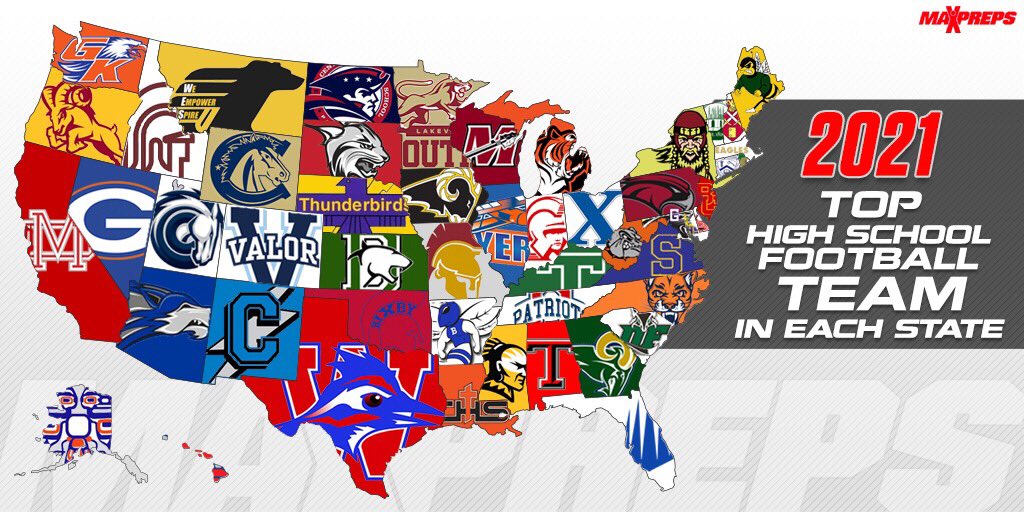 Best High school football team from all 50 states entering the 2021 season! 🏈💥

✍️: maxpreps.com/news/T4AuUC5Y7…