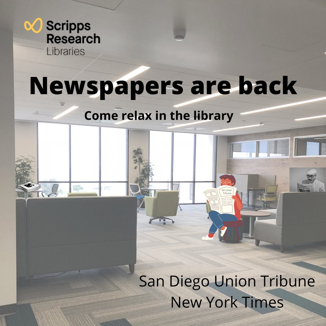 Kresge Library has the New York Times and San Diego Union Tribune. Come take a stress break while catching up on the news. #stressrelief