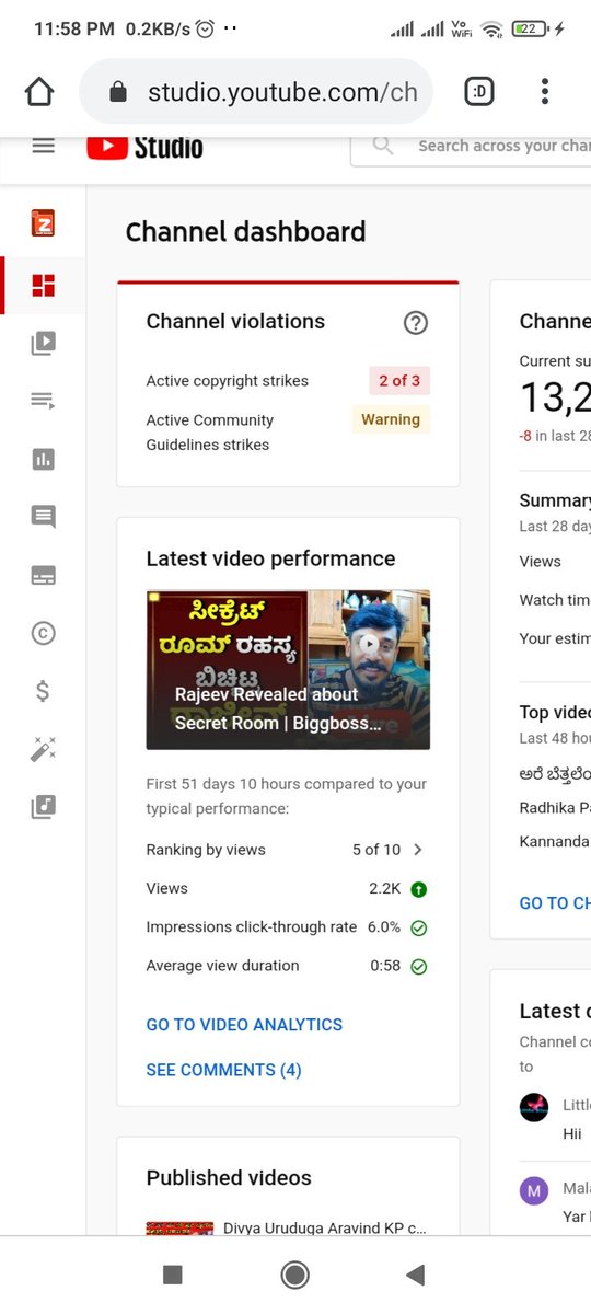 KanasuTv's tweet photo. @TeamYouTube Hi there, my channel is enabled now and a able to use creator studio. But there it is showing 2 strikes on my dashborard. But these strikes are expired one. but still I can see 2strike in my dashboard. https://t.co/ewjPeER5wP