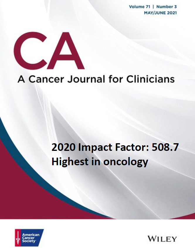 BillCance's tweet photo. .@AmericanCancer flagship journal @CAonline is the home of ACS's statistics, guidelines, and mission-based content  impacting patient care and improving the lives of patients with cancer. https://t.co/5VGBGF8ekG. So proud of everyone who has contributed to its tremendous impact! https://t.co/JzAdOAK3aK