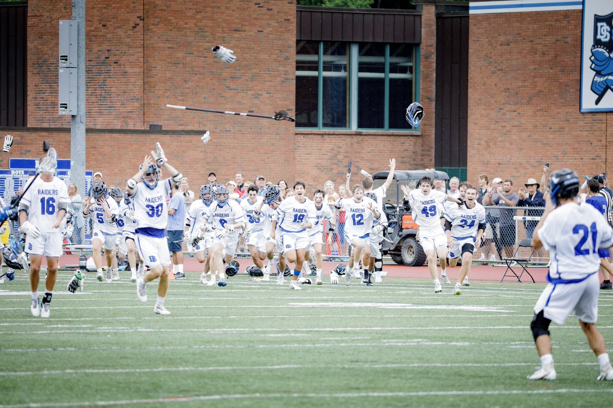 JDillonStudios's tweet photo. Dover Sherborn Raiders Boys Lacrosse run onto the field as time runs out celebrating repeat State Championships! https://t.co/zJZoZhFdBw
