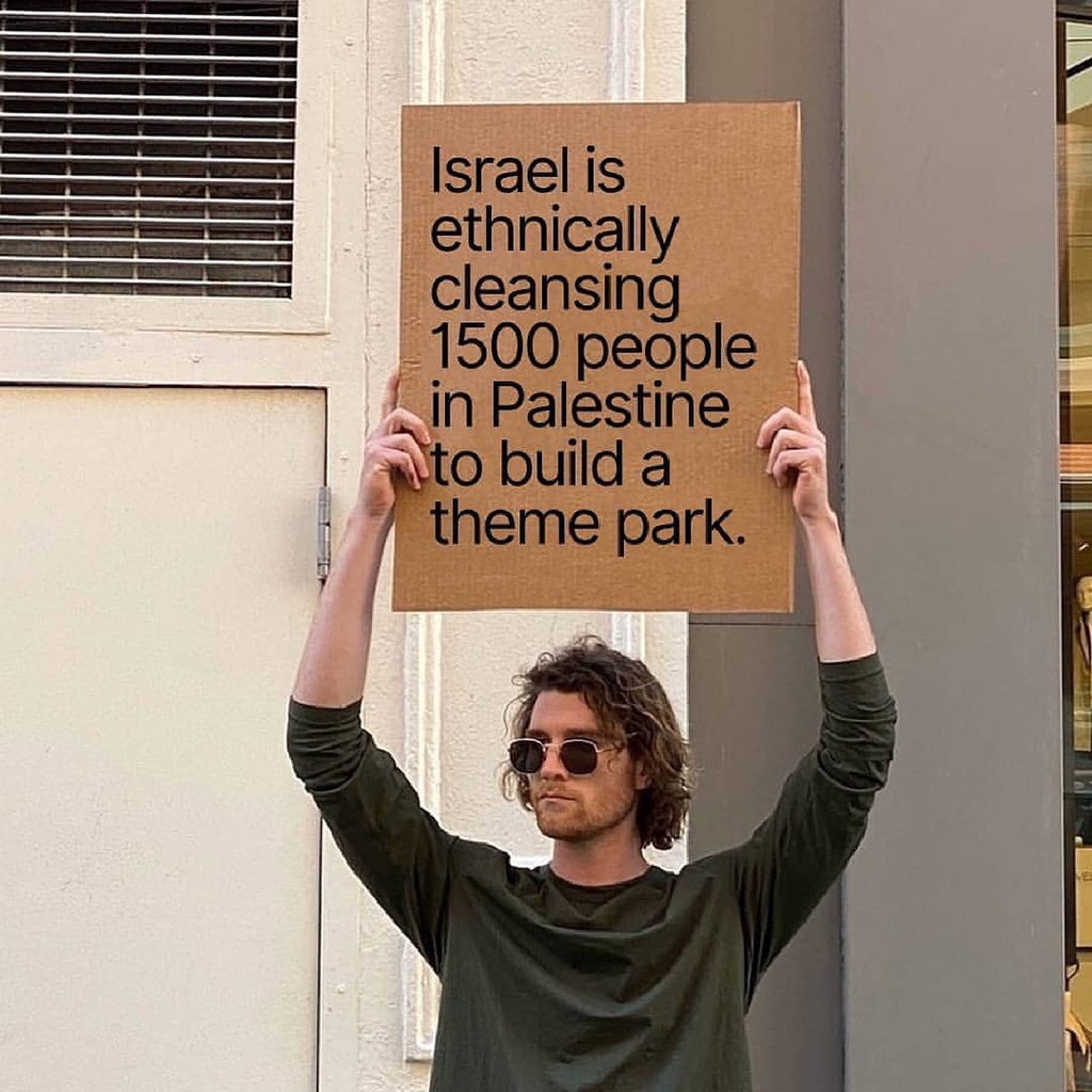 zubayralikhan's tweet photo. Israel is Ethnically cleansing 1500 Palestinians to build a theme park...

#FreePalestine #IsraeliTerrorism https://t.co/8Izy2kHvLN