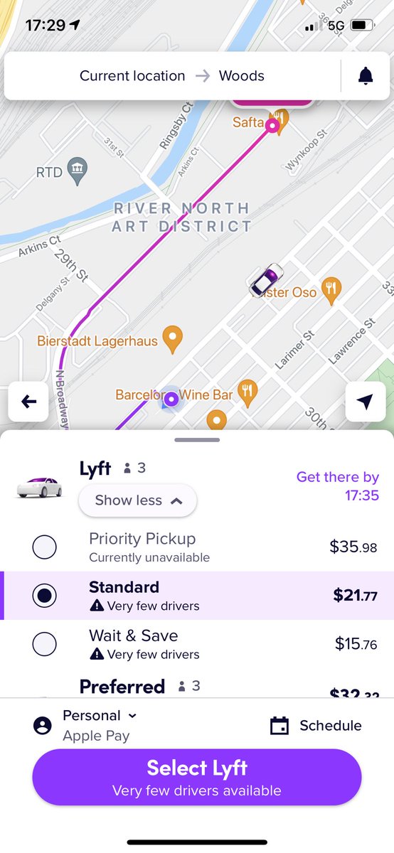wtjatho's tweet photo. @lyft can you please explain this price gouging in Denver, CO? $21 for a 6 min ride?? https://t.co/9ahuxJu0zZ