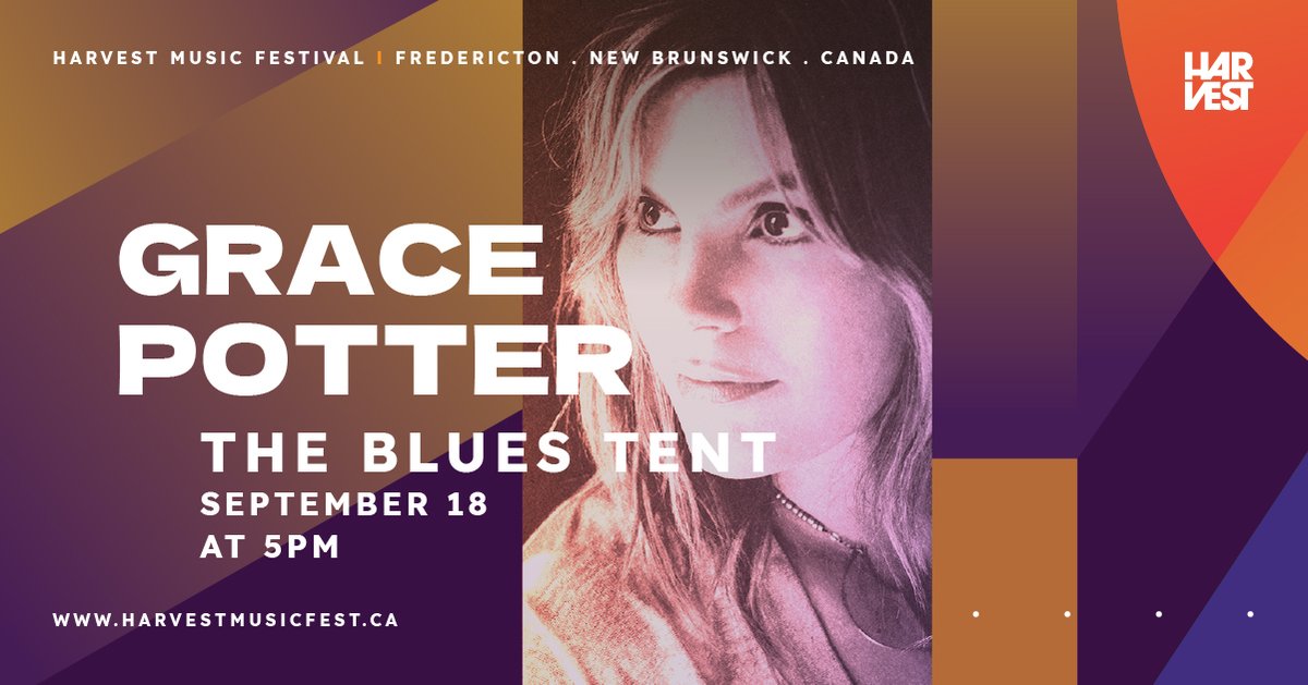 Just announced: Grace will play the <a href="/Harvest_Canada/">Fredericton's Harvest Music Fest</a> in Fredericton, NB on Sept. 18th! harvestjazzandblues.com