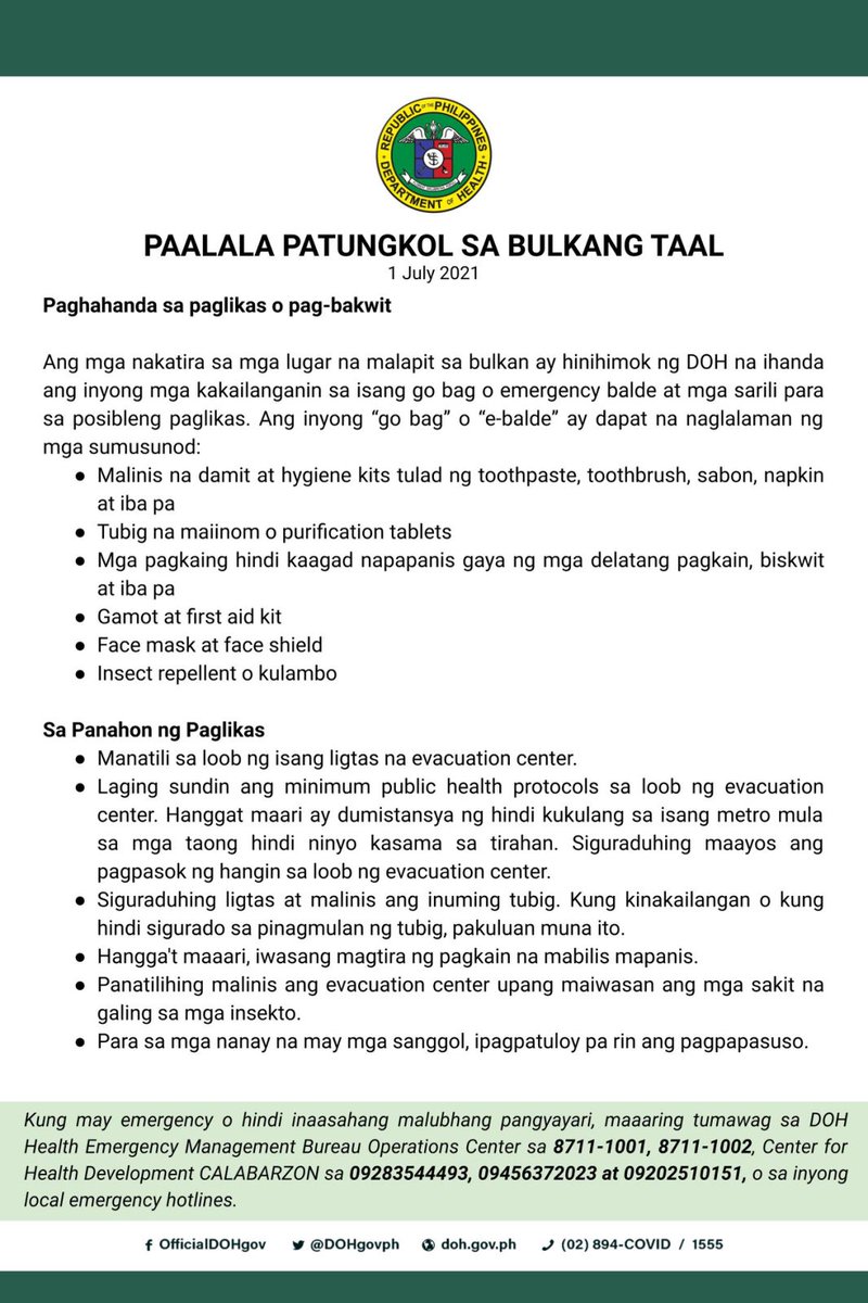 xandz34's tweet image. 😱 take care and be alert 🙏
#bulkan #volcanoph #volcano 

@phivolcs_dost 
BULKANG TAAL #bulkangtaal 
Raising ng Alert Level 3
As of 01 Hulyo 2021

#TaalVolcano #taal #bulkantaal 🌋

vmepd.phivolcs.dost.gov.ph/bulletin/activ…