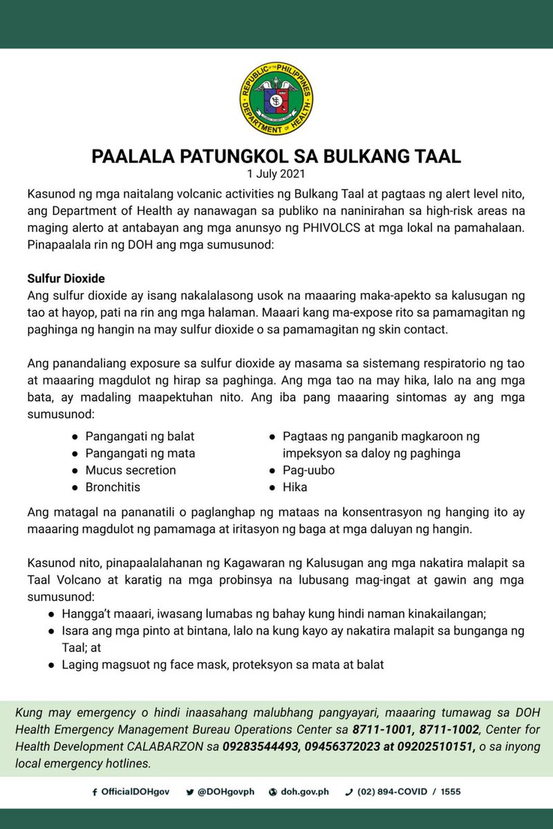 xandz34's tweet image. 😱 take care and be alert 🙏
#bulkan #volcanoph #volcano 

@phivolcs_dost 
BULKANG TAAL #bulkangtaal 
Raising ng Alert Level 3
As of 01 Hulyo 2021

#TaalVolcano #taal #bulkantaal 🌋

vmepd.phivolcs.dost.gov.ph/bulletin/activ…