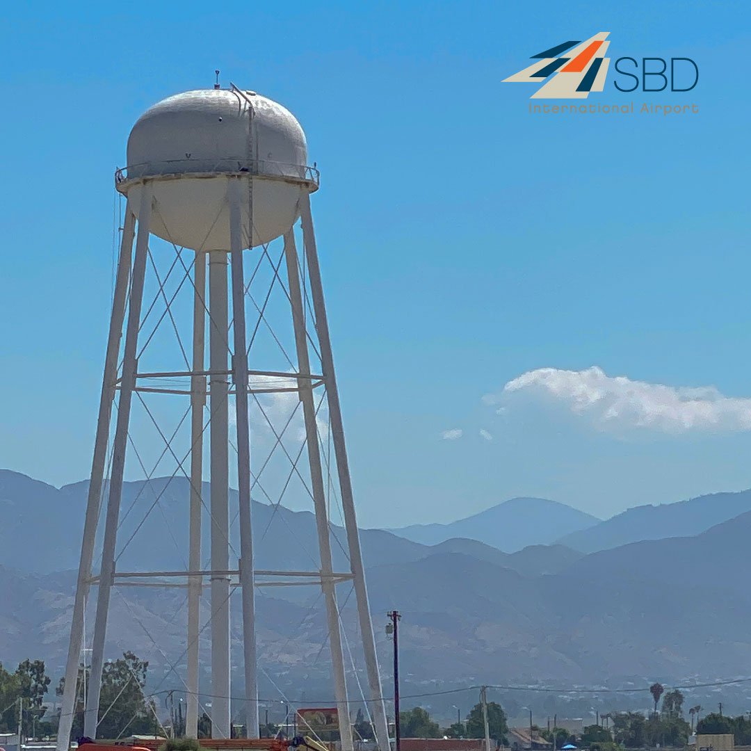 SBDAirport's tweet photo. NEW LEASE ON LIFE 📰: This water tower is part of @SBDAirport's history &amp; landscape, but we hardly give it a second thought. That's changing, though, as this iconic structure will soon move to the corner of E. Third St. &amp; Victoria Ave. 

#FirstL👀k #SBDAirport https://t.co/t7m9ZgyipG