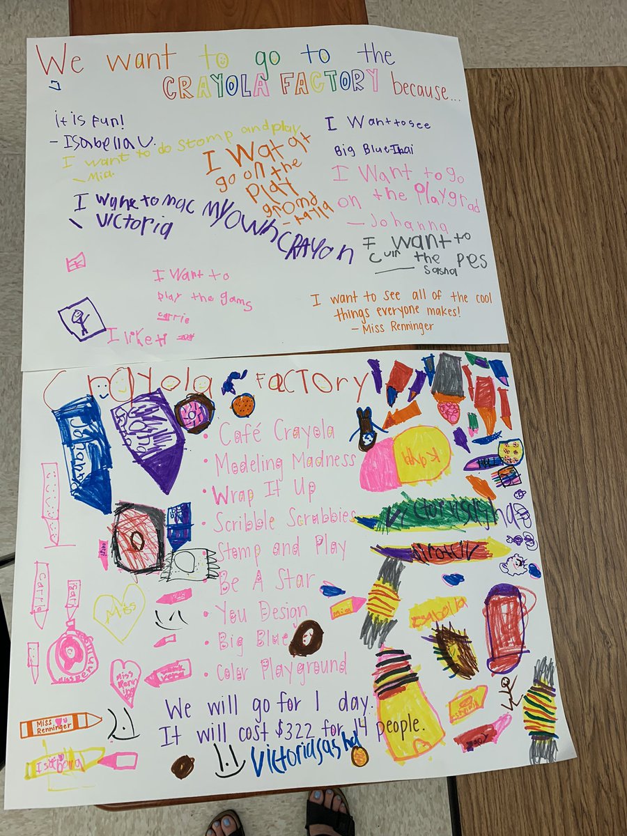 MissRenninger's tweet photo. Last day of Session 1! We had lots of fun planning our trip to the Crayola Factory! 🖍☀️ #MSDSummerStyle 💙💛 https://t.co/7wJNQtyQoh