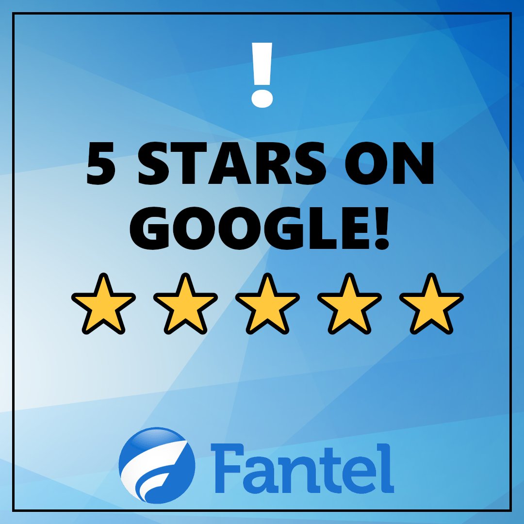 FANTELAU's tweet photo. Fantel is best known for its reliability.
We have a PERFECT SCORE on Google ⭐⭐⭐⭐⭐to prove it!
Come and see what our customers are saying about us! 
🔗 https://t.co/ZSpefdNxGm

#nbn #review #aussiebusiness #customersupport #telco https://t.co/sCFmvHaTuN