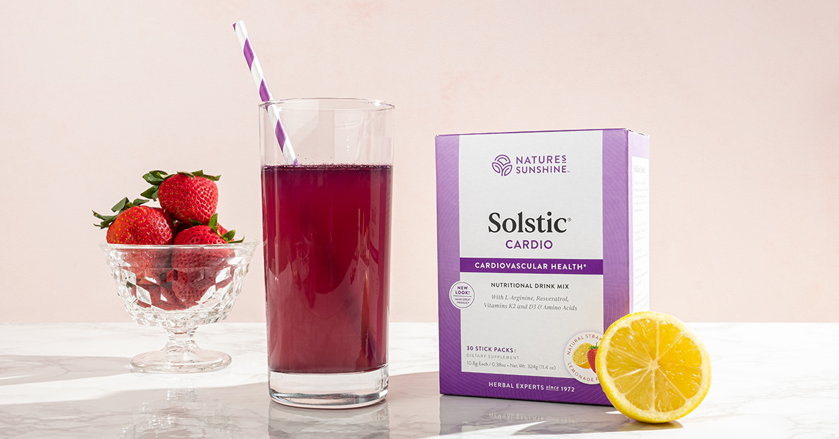 Daily nutrition for your cardiovascular system in a convenient drink pack. 🥤 #PoweredByHerbs Learn More ➡️ naturessunshine.com/product/solsti…