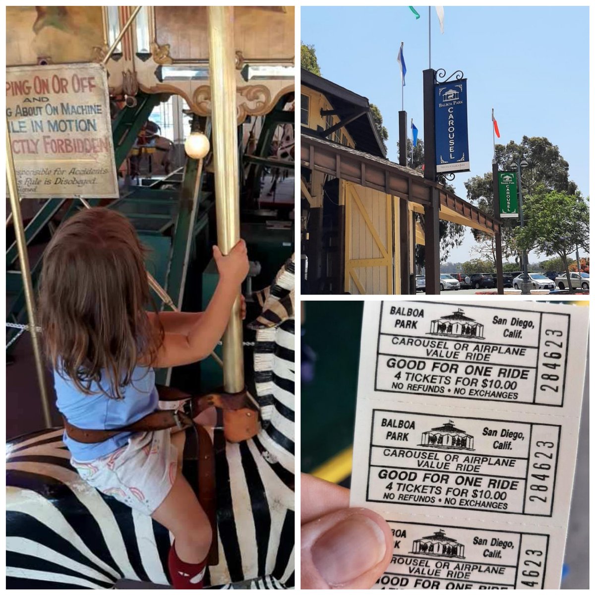 Being a parent has its challenges, especially during the last year. Trying to choose fun more often!
 ⬇️ Recent spontaneous trip to the amazing <a href="/BalboaPark/">Balboa Park</a> carousel. We chose to ride Zebras, and will be back to grab the brass ring!  @FoBP_SD