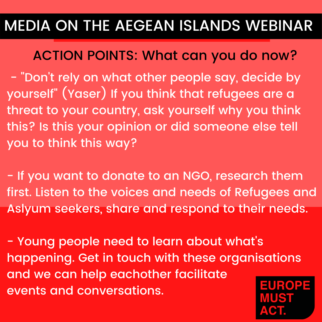 Here are some key action points from the Media on the Aegean webinar which the speakers suggested!

Watch webinar here: youtube.com/watch?v=yVhn41…