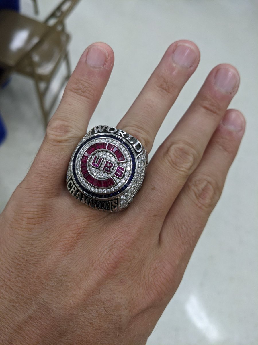 jmattmiller's tweet photo. Bucket list item:
✅ Wear a World Series ring
(Cubs no less!)

Funny story how it happened ... 1/ https://t.co/RZ8EYHGwP1