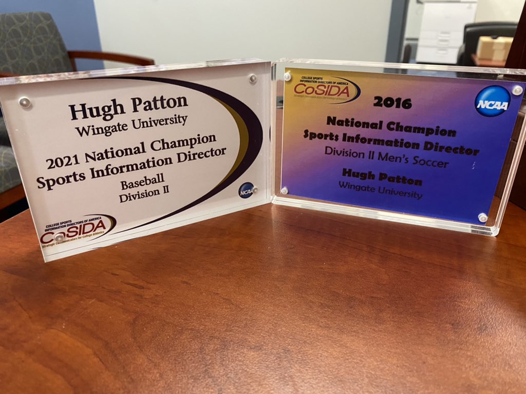 HughPatton's tweet photo. Nothing better than being able to add to this collection!! Shoutout to @CoSIDAnews for the hardware and obviously huge thanks to @WingateBaseball for taking care of business!! 

Looking forward to adding to this collection in the next few years…

#OneDog #WINgate https://t.co/Ll0KDXkLT5