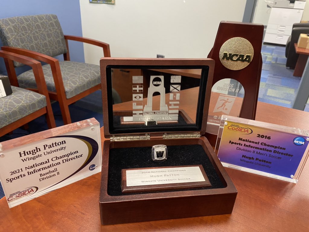 HughPatton's tweet photo. Nothing better than being able to add to this collection!! Shoutout to @CoSIDAnews for the hardware and obviously huge thanks to @WingateBaseball for taking care of business!! 

Looking forward to adding to this collection in the next few years…

#OneDog #WINgate https://t.co/Ll0KDXkLT5